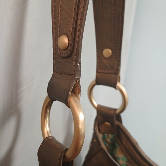 Franco Sarto Bronze Leather Hobo - Picture 8 of 10